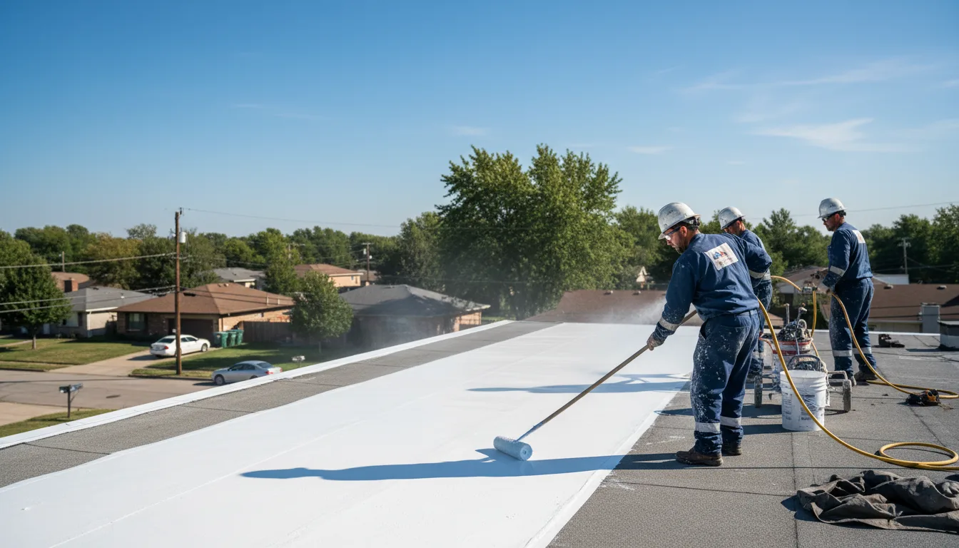 Commercial roof coating in Marion, MS near me